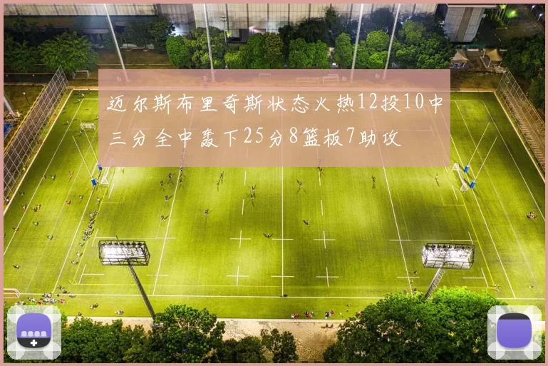 迈尔斯布里奇斯状态火热12投10中三分全中轰下25分8篮板7助攻
